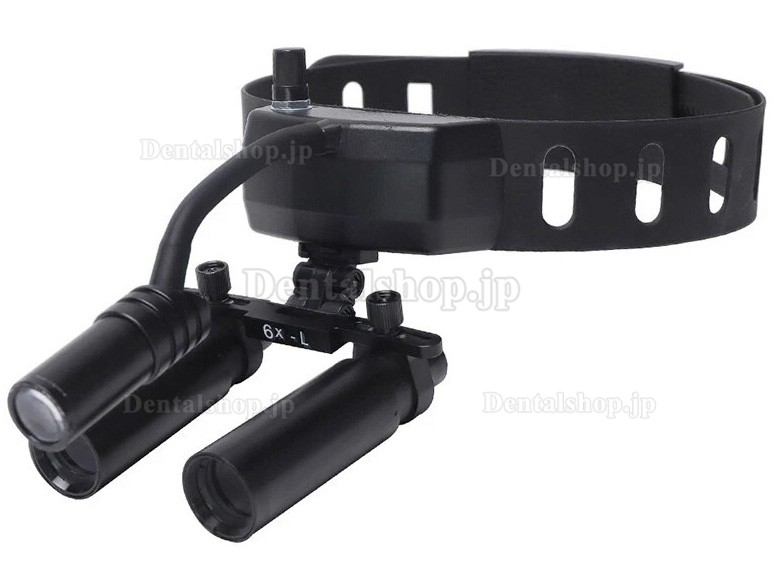 YUYO DY-005 6倍歯科用双眼ルーペ + 3W歯科用LEDワイヤレスヘッドライトランプ